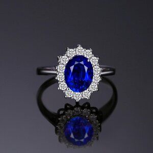 👑 Princess Diana 2.6ct Blue Sapphire Ring 💍